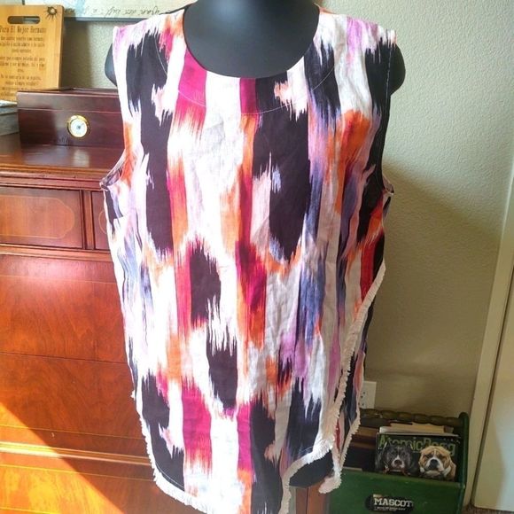 DKNY Linen Tank Top